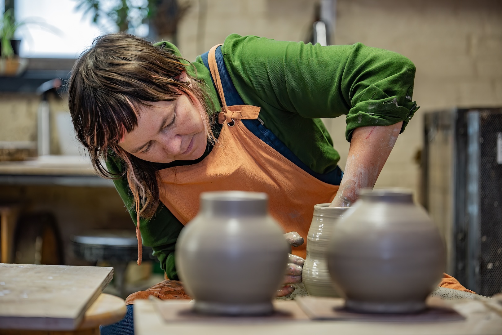 Moon Studio Ceramics pottery studio in Christchurch offering wheel throwing and hand building classes