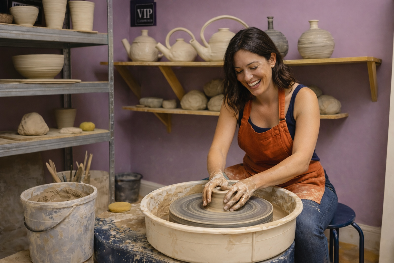 Max's Pottery pottery studio in High Wycombe offering wheel throwing and hand building classes