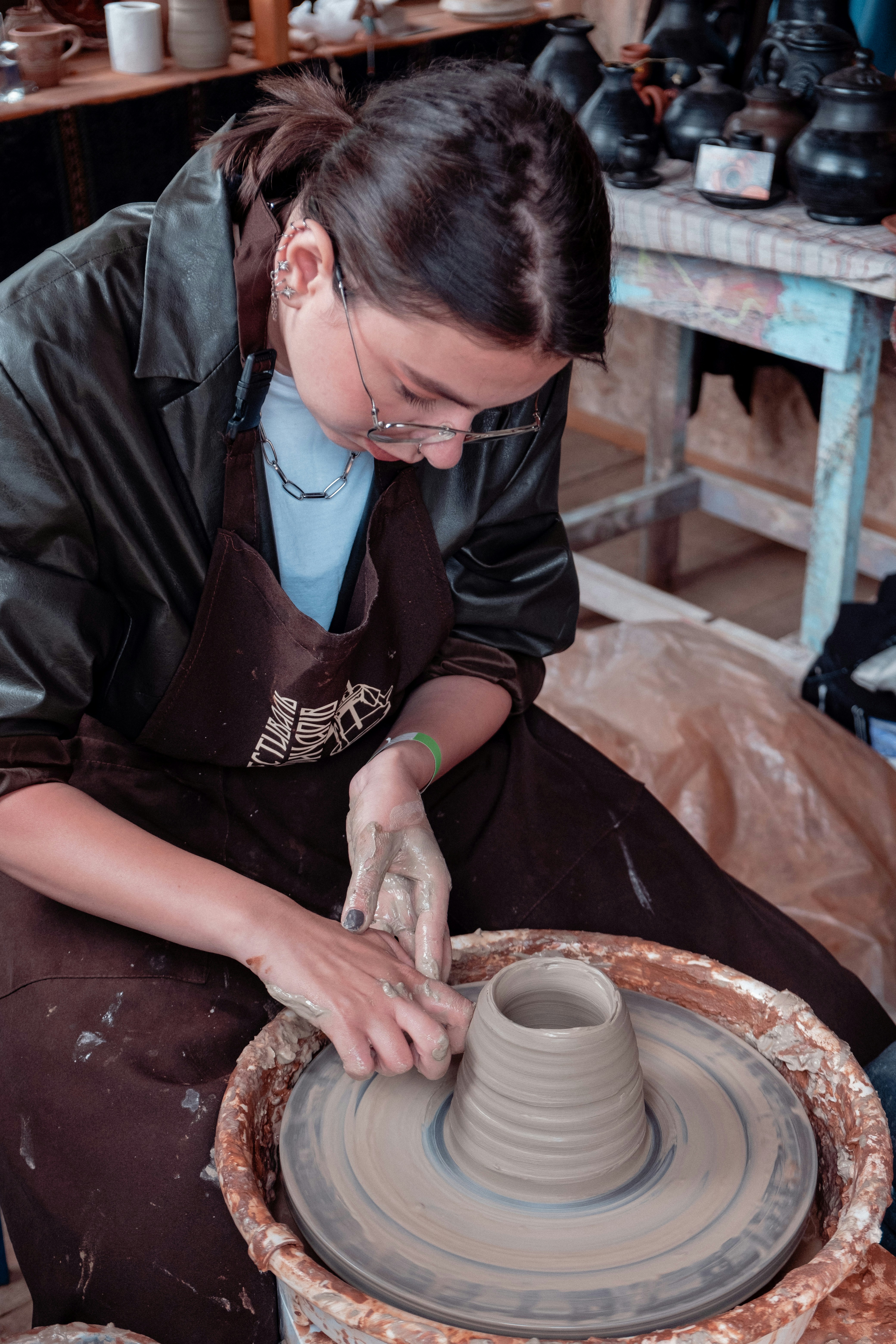 Bernice Fynn School of Pottery pottery studio in Exeter offering wheel throwing and hand building classes